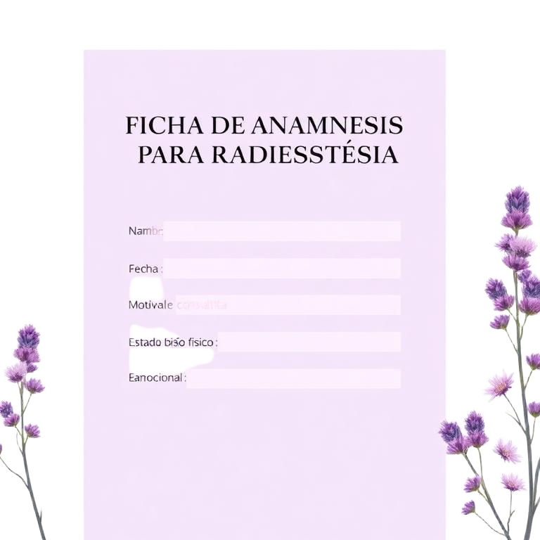 Ficha de Anamnesis para Radiestesia (Editable en Canva)
